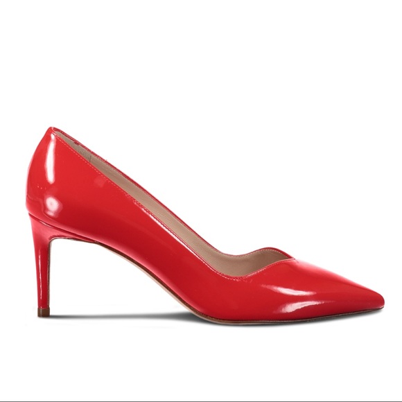 Stuart Weitzman Shoes - STUART WEITZMAN RED Anny 70mm Patent Leather Pump